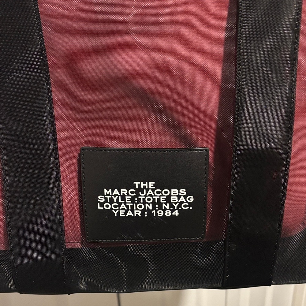 Marc Jacobs Black and Pink Mesh Tote Bag - Picture 9 of 9